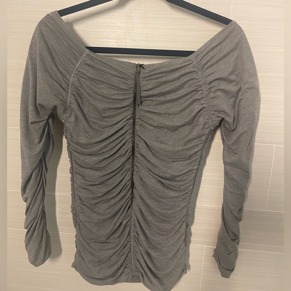 Grey silk and cotton ruched Dolce & Gabbana NEW - Picture 2 of 4